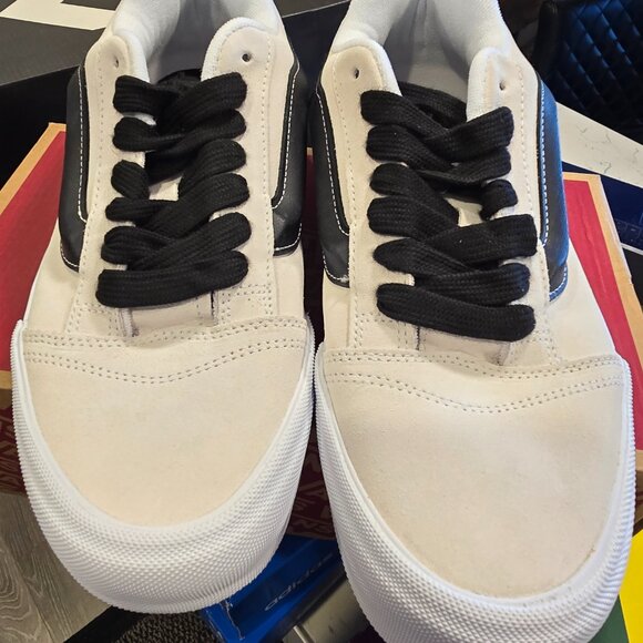 Vans Knu Skool Sneakers Suede White Black VN0009QCYB2 Mens Size 12 Skateboarding - Picture 4 of 9